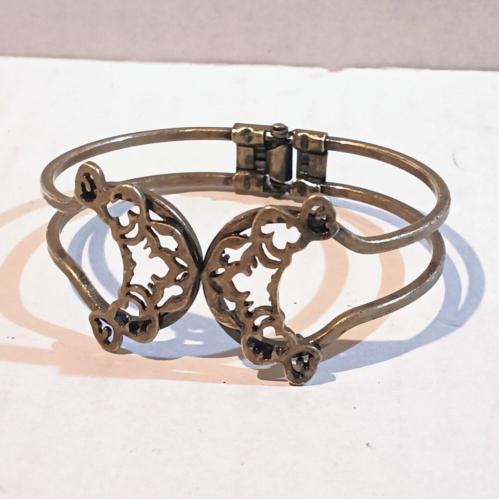 Avon Proud Heritage Butterfly Clamper Bracelet-Antiqued Brass-Boho-Retro-Hippie